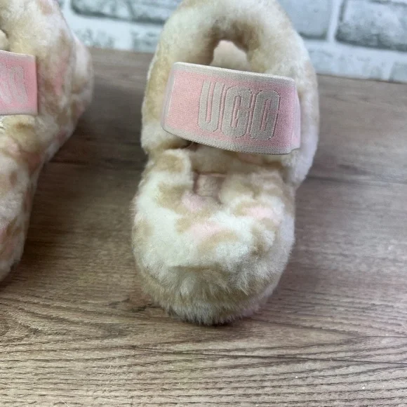 UGG Oh Yeah Panther Print Slide Sandal Slippers In White - Picture 6 of 7